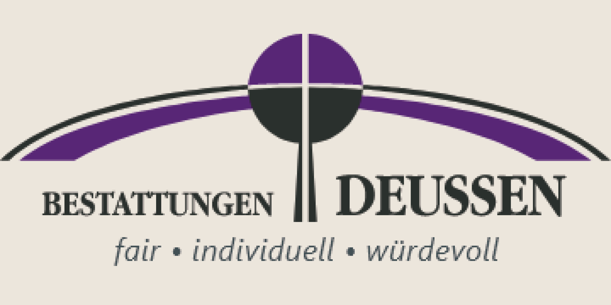Logo der Geschw. Deussen Bestattungen aus Herzogenrath und Aachen mit seriösem, schlichtem Erscheinungsbild Bestattungsunternehmen regional vertrauensvoll